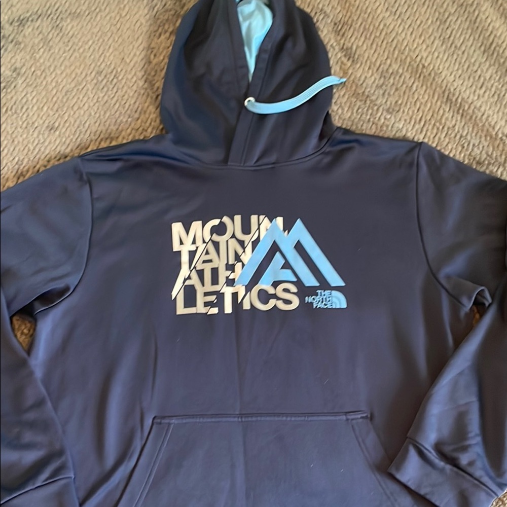 The North Face Navy and Light Blue Hoodie